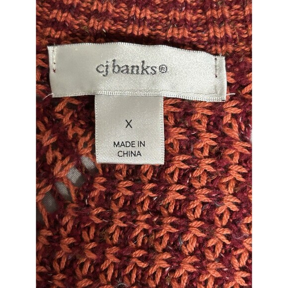 Women’s C.J. Banks Autumn Colors Shirt Sleeves Cardigan Size X Whimsical - Picture 5 of 7